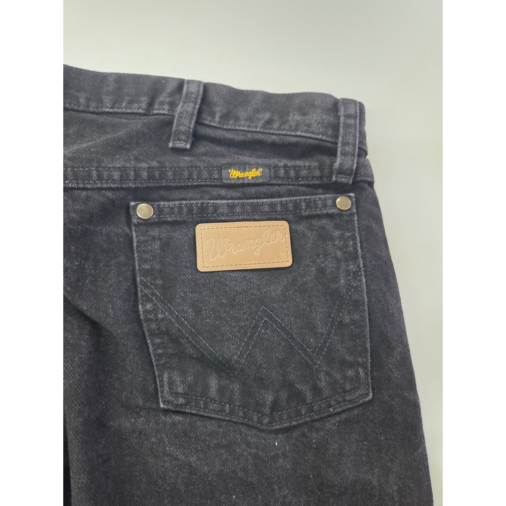 Wrangler 1013MWZWK Cowboy Cut Mens Black Straight Leg Denim Jeans 36x36 Ranch‎